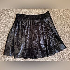 Elegant Black Velvet Skirt
